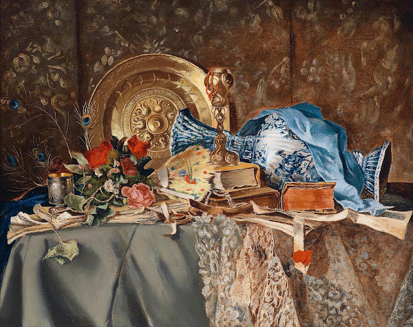 Antiquitätenstillleben 2 c1890