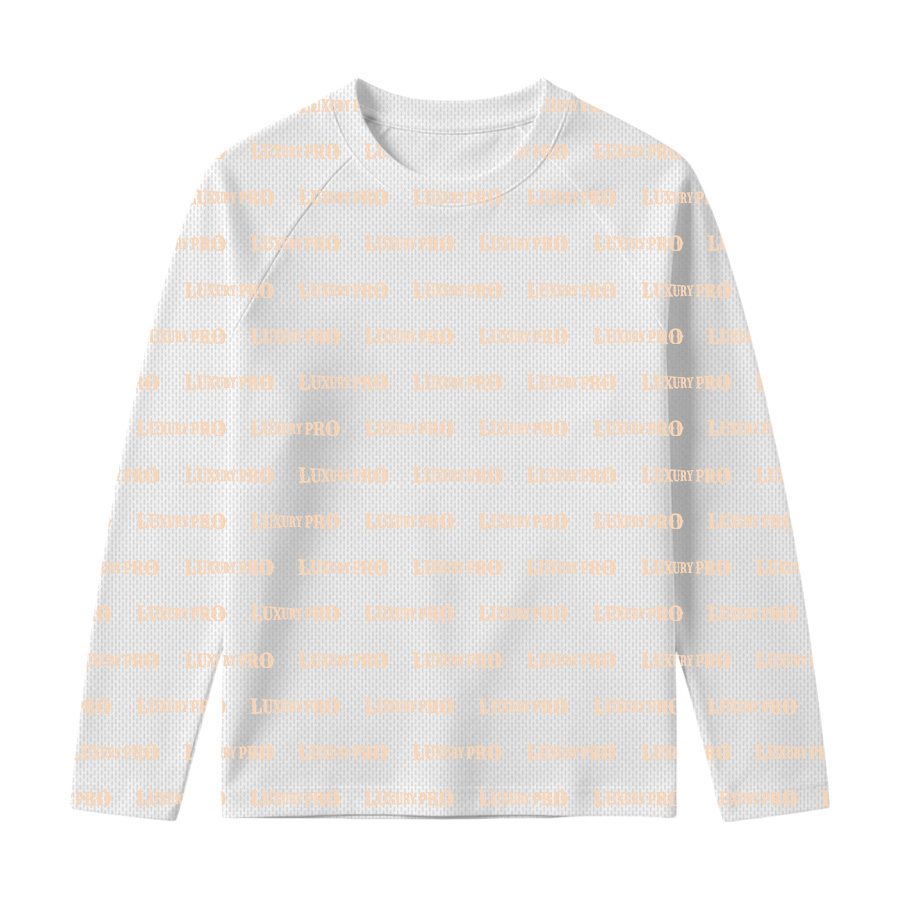 AOP TPM Bird Eye Cloth Shoulder Sleeve Long Sleeve T-shirt