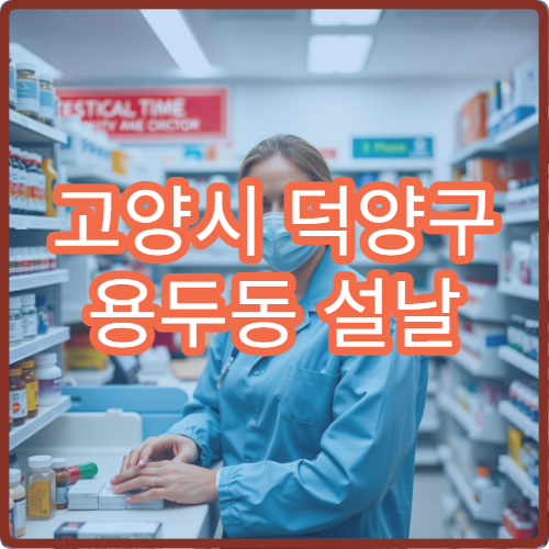고양시 덕양구 용두동 설날 명절 연휴 문 여는 당직 약국 안내