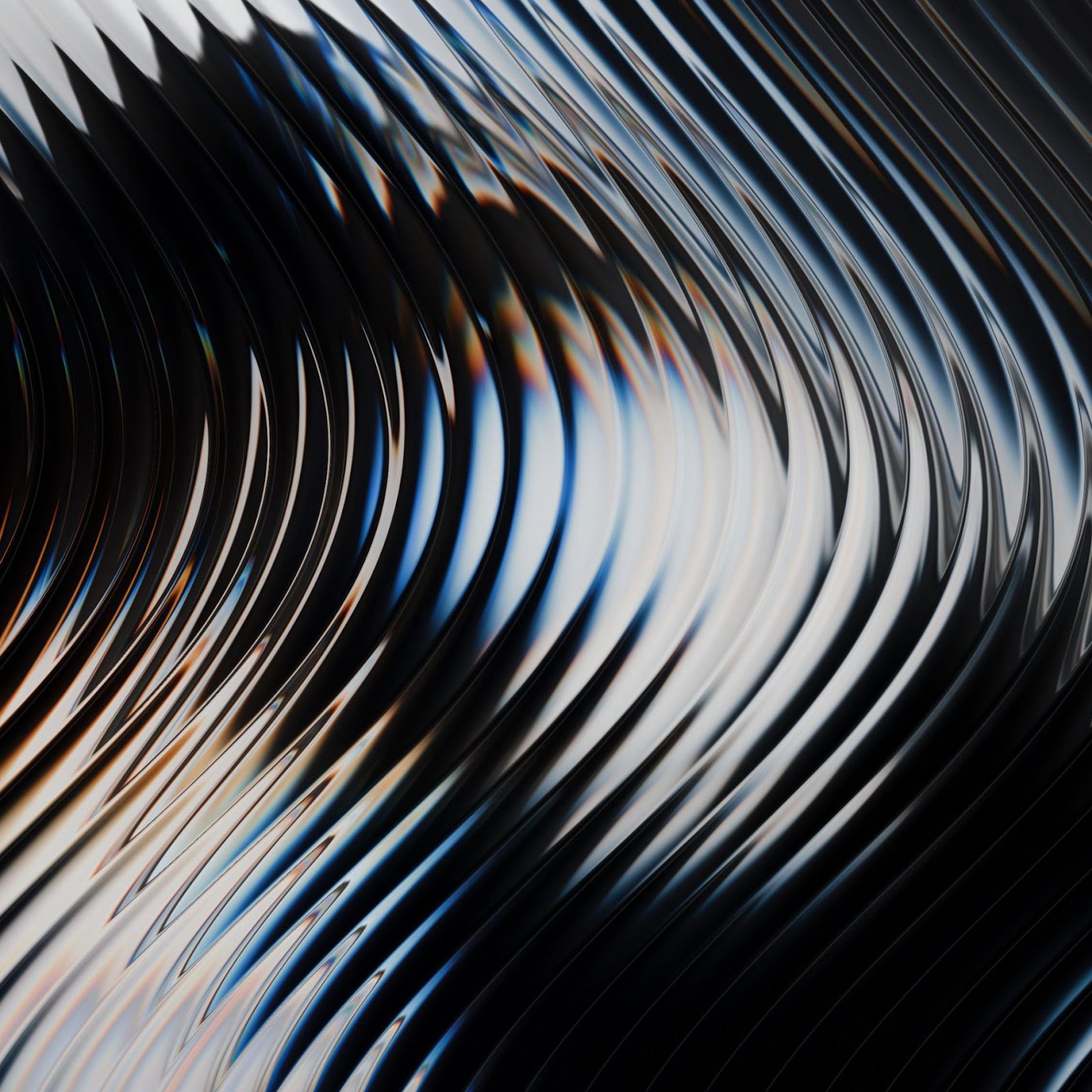 Download Abstract Metallic Wavy Patterns 2K iPhone