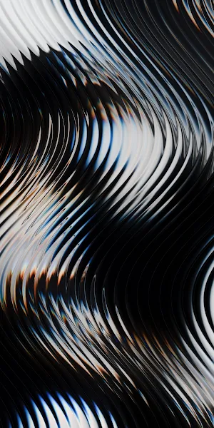 Abstract Metallic Wavy Patterns 2K iPhone Wallpaper Background