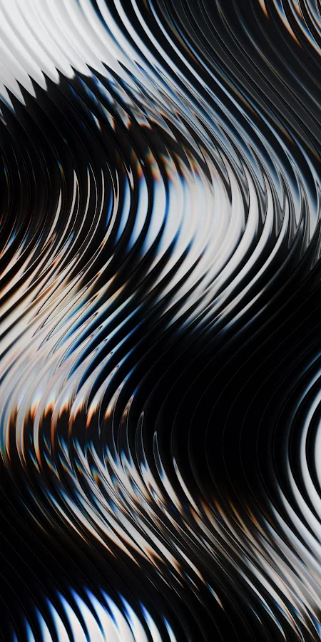 Abstract Metallic Wavy Patterns 2K iPhone Phone Wallpaper
