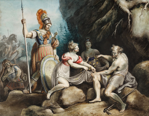 Timon of Athens IV 3 Timon giving away the gold to Phrynia and Timandra 1829