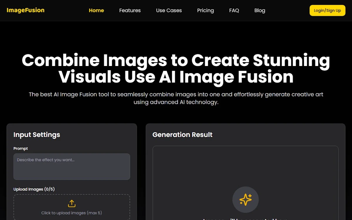 Captura de AI Image Fusion Tool