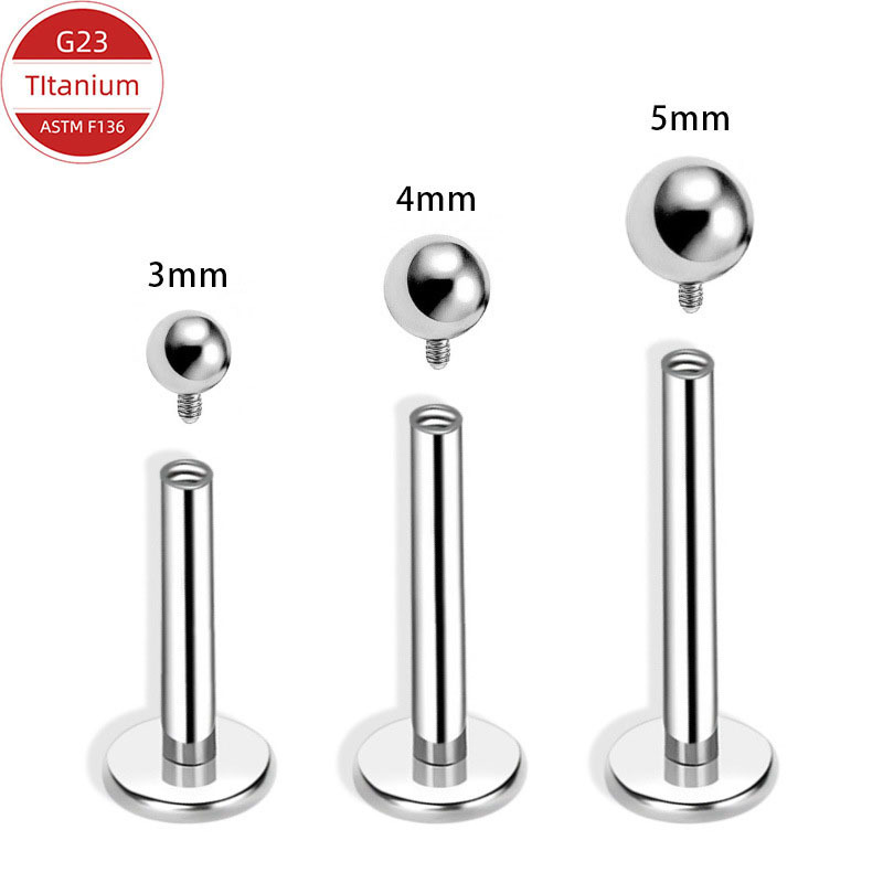 Titan-Piercingstab mit Innengewinde