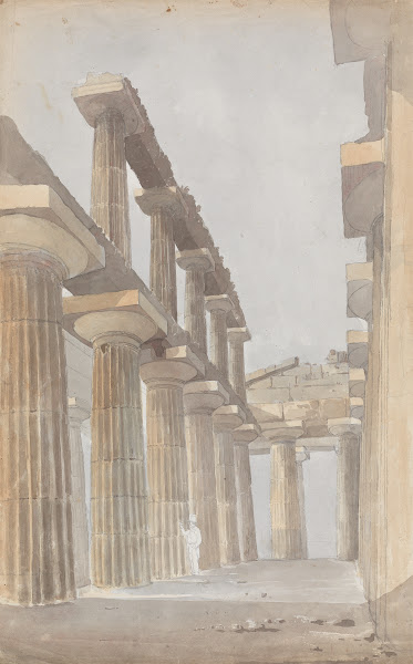 Interior of the Great Temple at Paestum 1818
