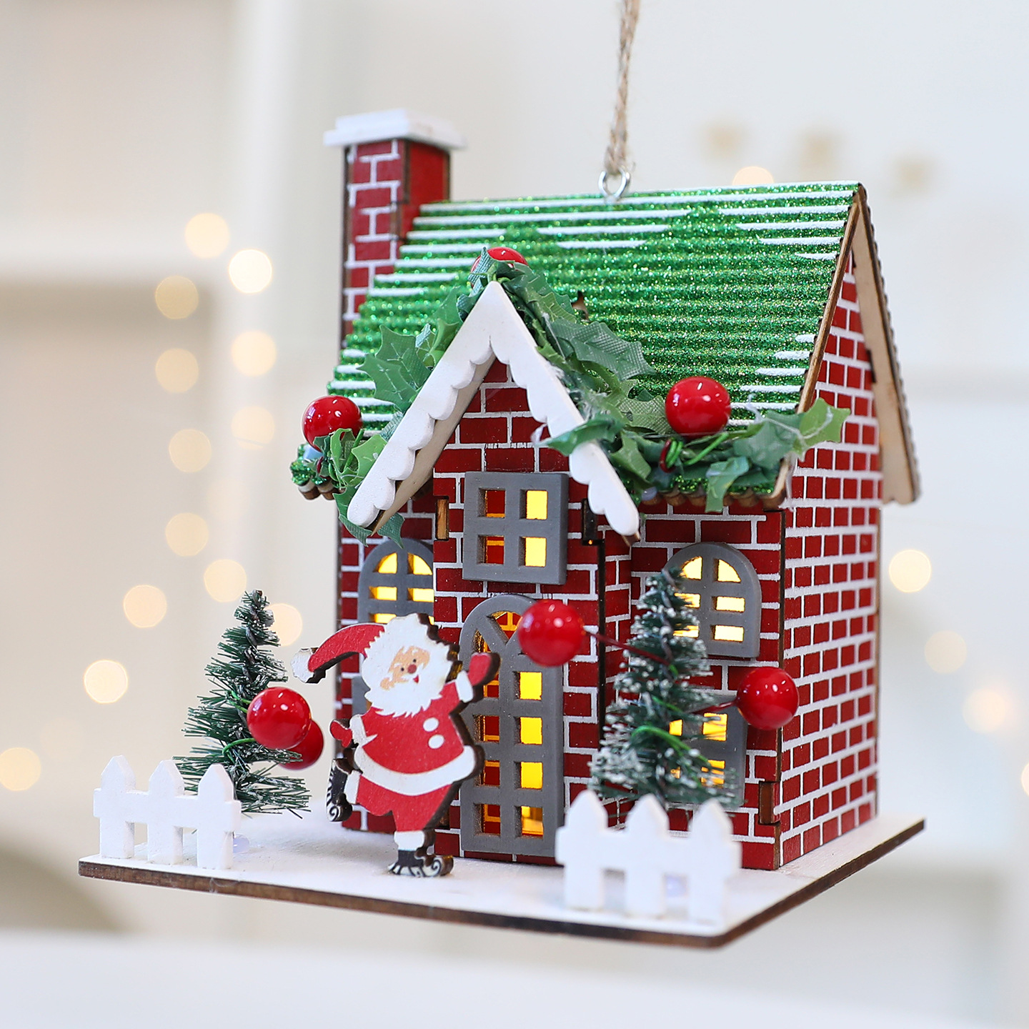 Weihnachtliche Stoff-Hängedekoration