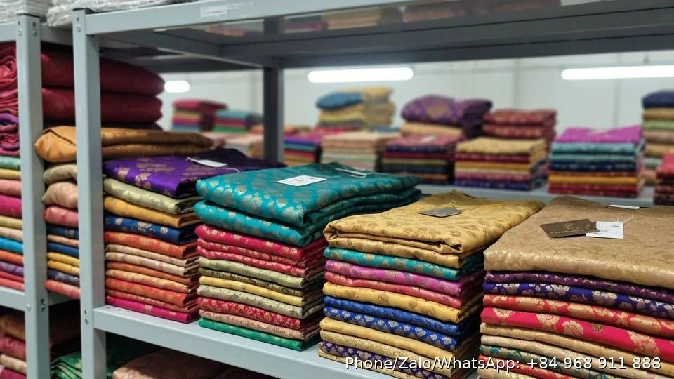 Banarasi Brocade Fabric - Gold Garment Vietnam