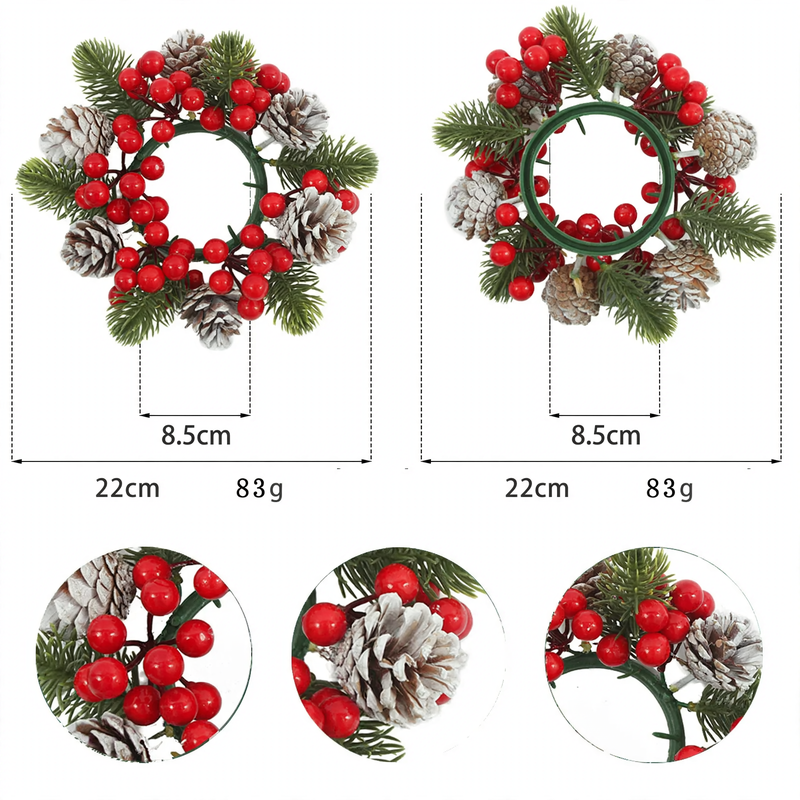 Weihnachtlicher Tischkranz mit Tannenzapfen