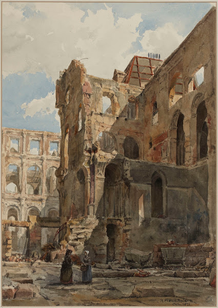Ruines de lHôtel de Ville en 1871 1871