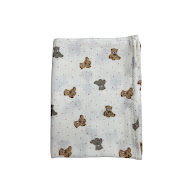 Diaper Twins Muslin 130x100 2-layer Bears grey/beige