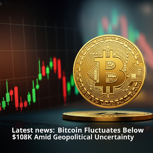Latest news: Bitcoin Fluctuates Below $108K Amid Geopolitical Uncertainty