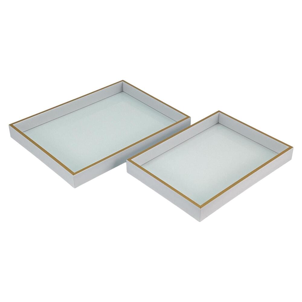 Set de bandejas de MDF Concepts™ color blanco, 2 piezas