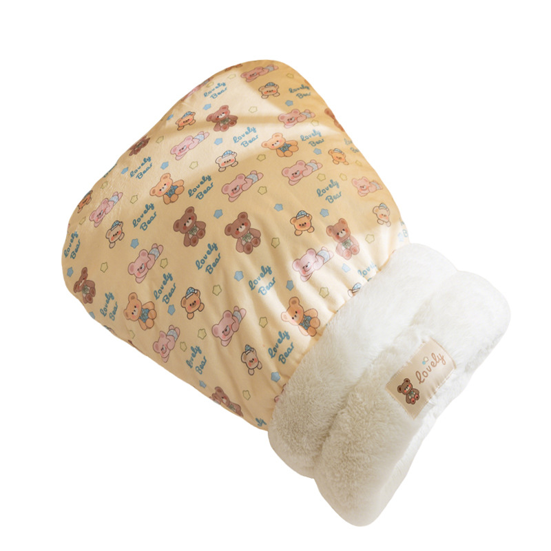 Semi-open cat bed with warming lining for autumn and winter