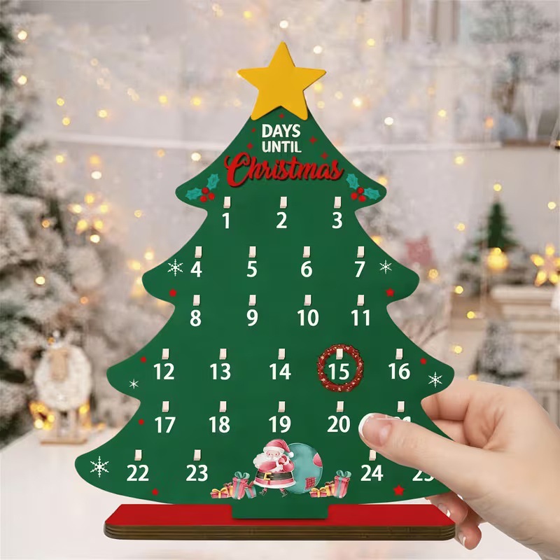 Wooden Christmas Countdown Calendar, various designs