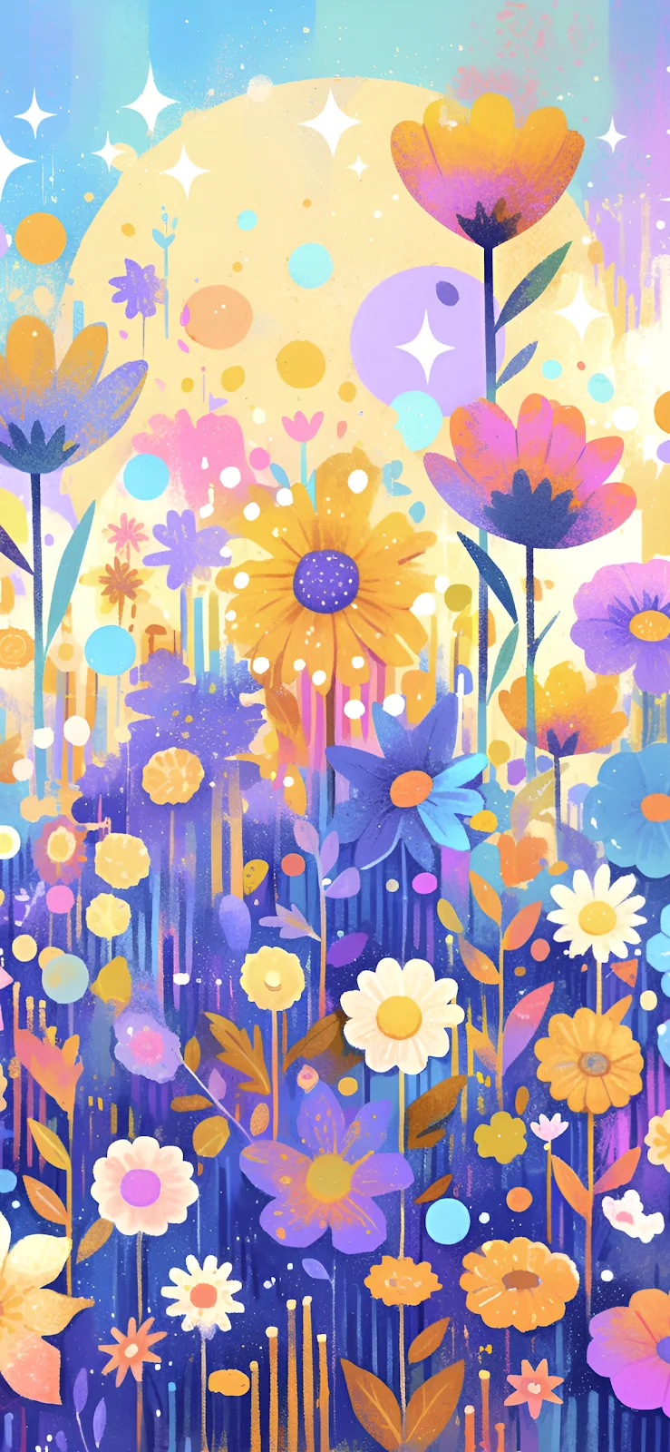 Floral Illustration, Flower Art, Spring Flowers, Botanical Art Full HD iPhone Wallpaper Background (1240x2686)
