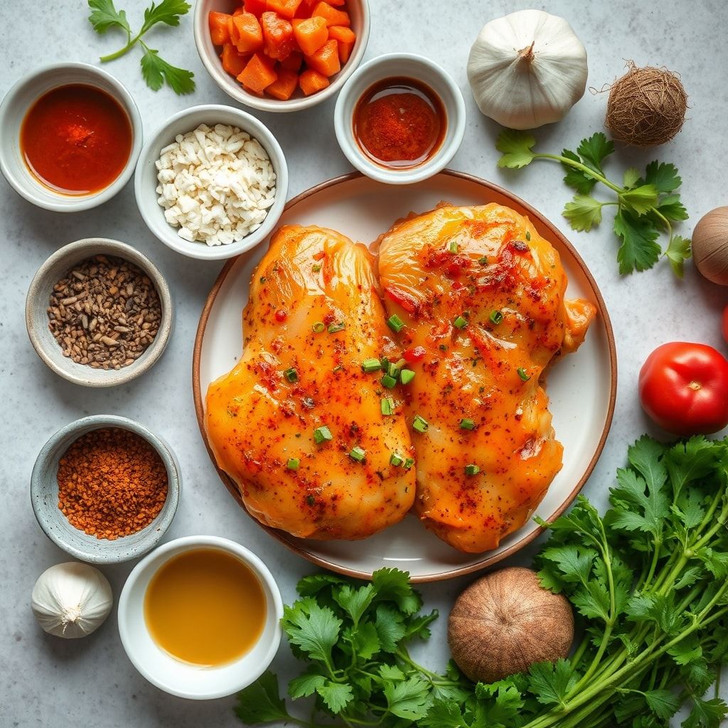 Ingredients for Crispy Spicy Dragon Chicken Recipe for Easy Dinner (30-Minute Family Favorite)