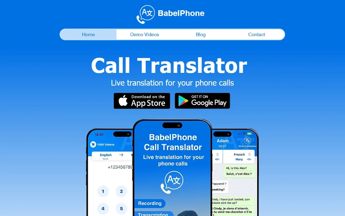 Captura de BabelPhone - Call Translator