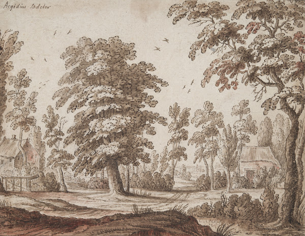 Trees and TwoCottages 17thcentury