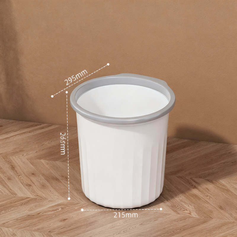 Plastic wastebasket, 4 L, cylindrical