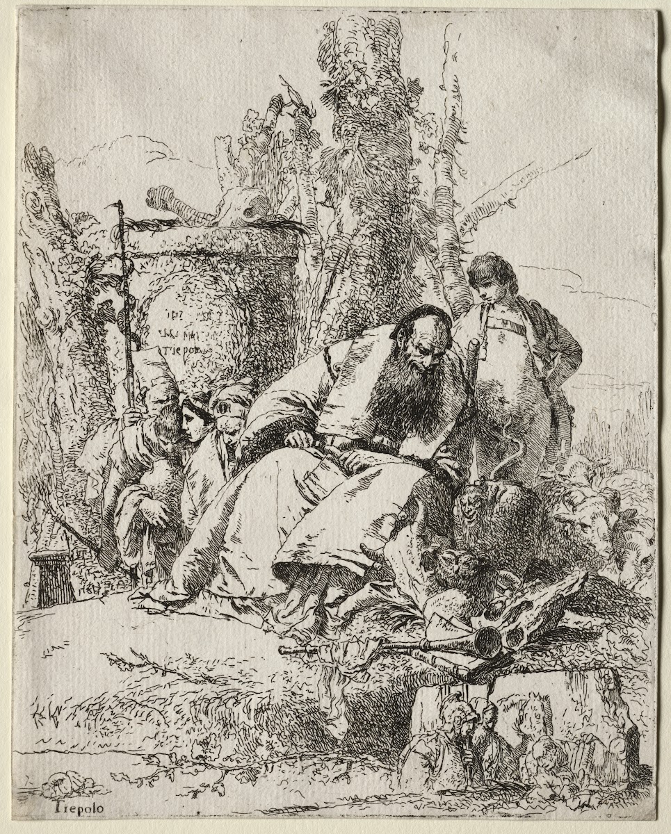 Scherzi di Fantasia Seated Magician boy and four figures 175060