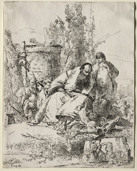 Scherzi di Fantasia Seated Magician boy and four figures 175060
