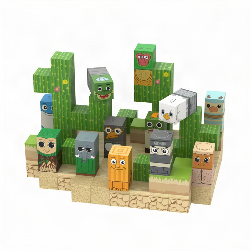 Magnetische Bausteine, Domino-Stil