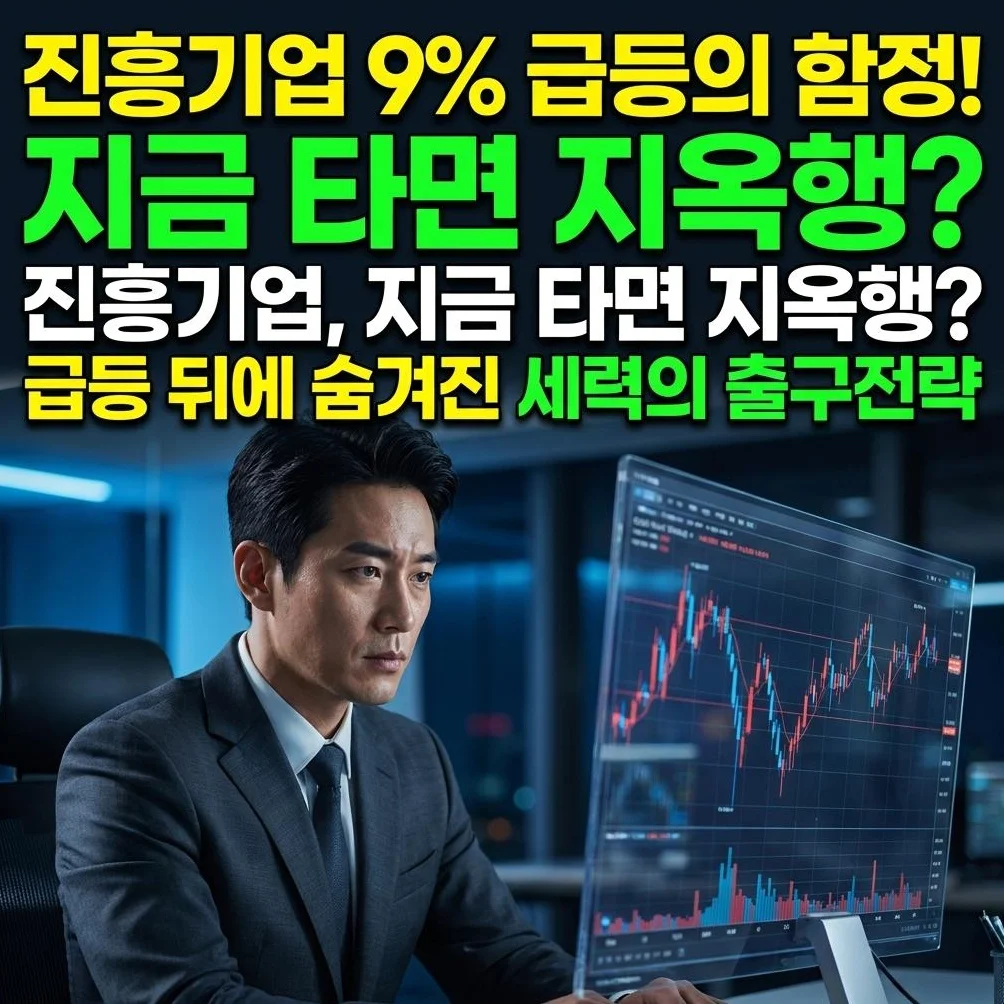 진흥기업 9% 급등의 함정, 고점에서 물린 개미들이 절대 말해주지 않는 잔혹한 진실