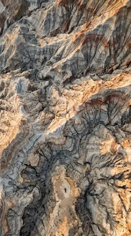 Aerial Abstract Desert Erosion Patterns