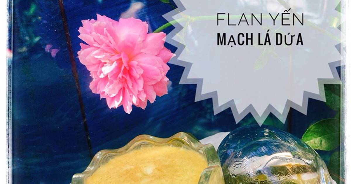 Bánh flan yến mạch lá dứa