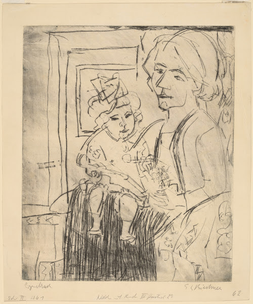 Young Woman with Child 1923