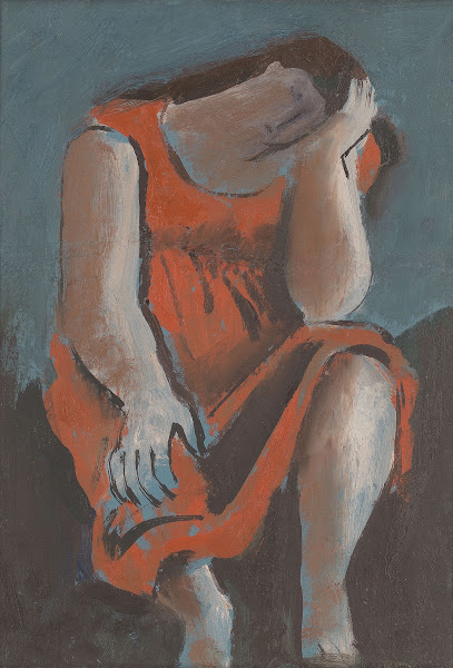 Seated Woman Head on Hand