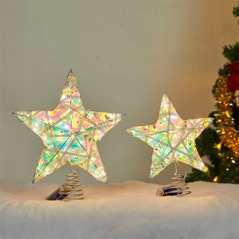 LED Christmas Tree Top Star, Wire Mesh