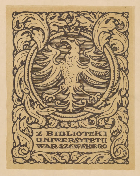 Bookplate Of The University Of Warsaw Library 1916