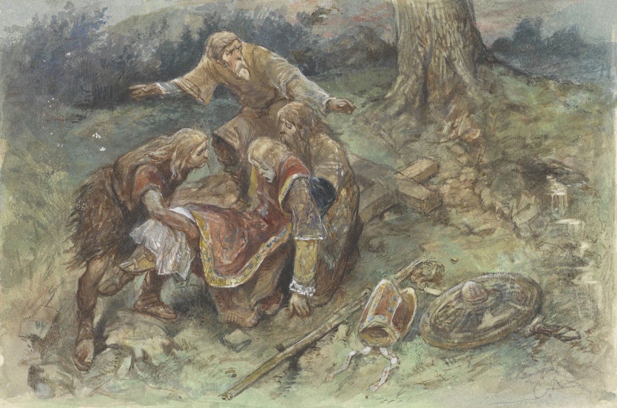 Gewonde Adalbert wordt weggedragen 1824   1894