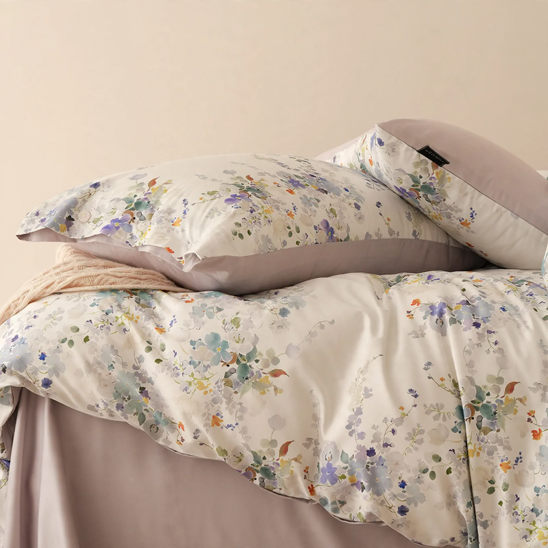 Fluffy Bedding Set, 4-piece, Autumn/Winter, Floral Pattern