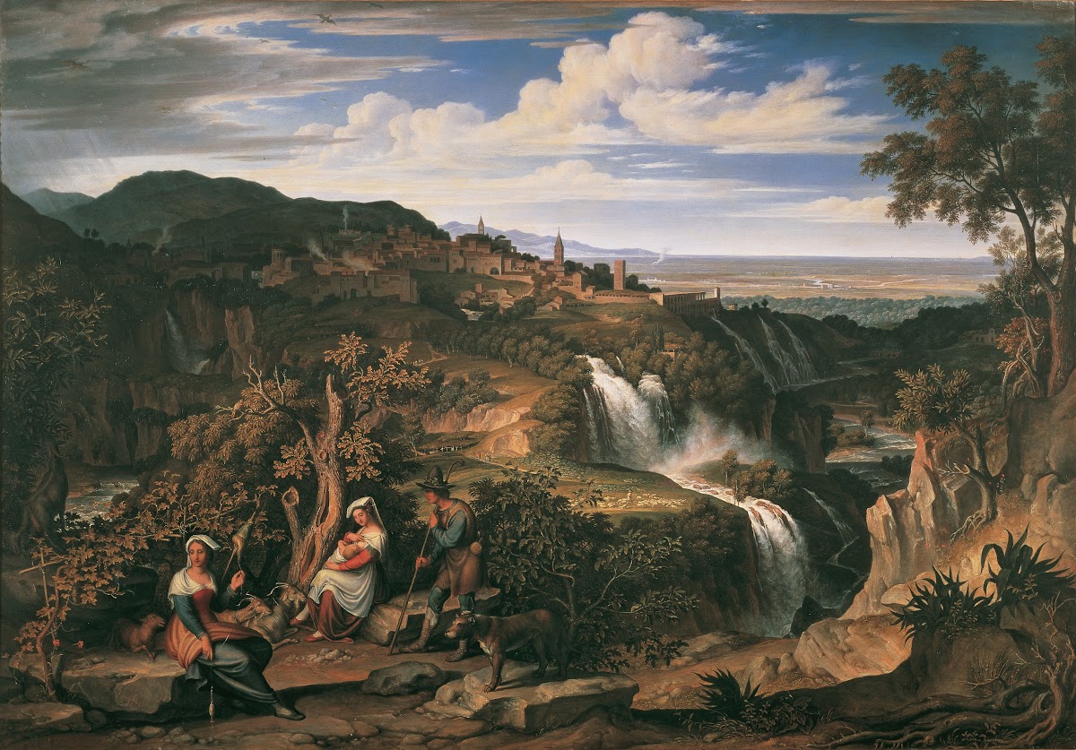Die Wasserfälle von Tivoli bei Rom 1818