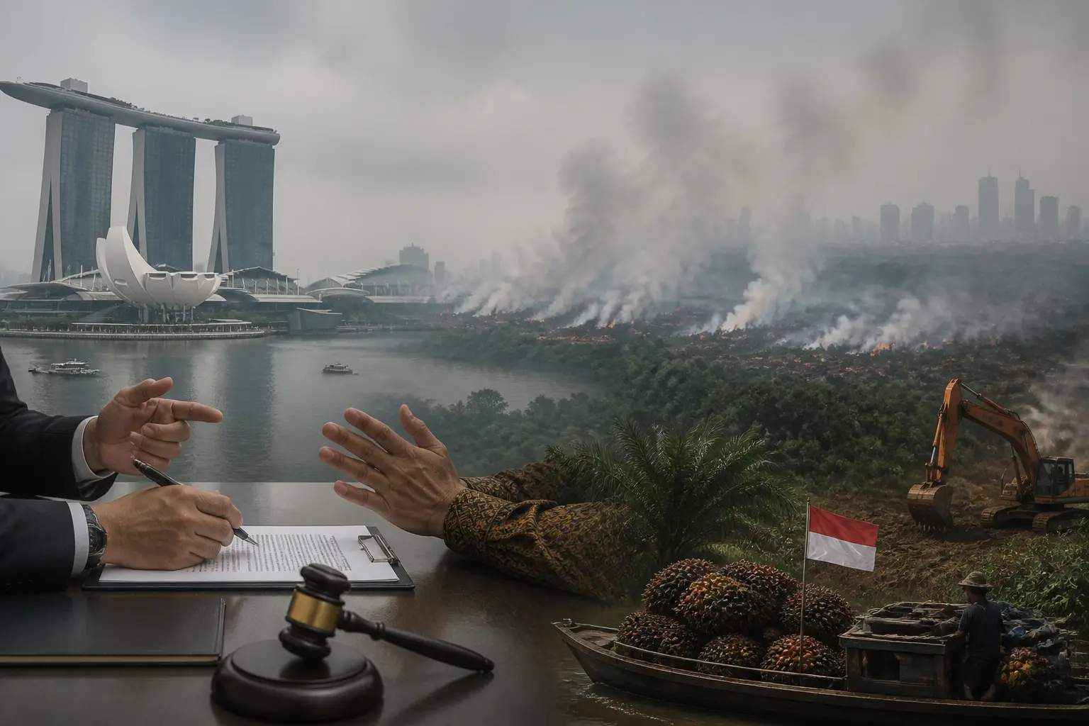 Editorial image for Singapore threatens legal action over Indonesian wildfires causing regional haze