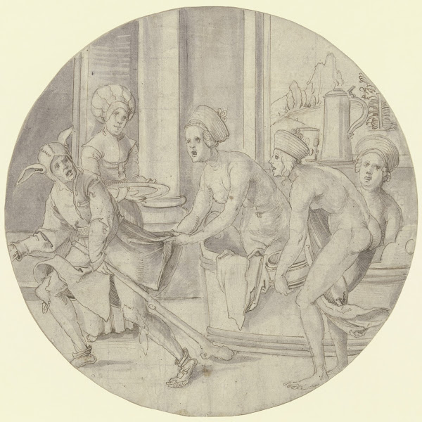 Jester in the ladies pool