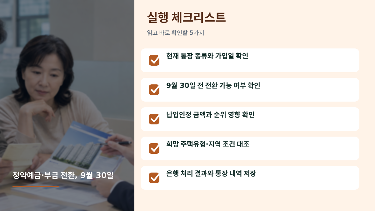 청약예금·부금 전환 9월 30일 지나면 손해일까요? 종합저축 전환 판단 - 글 전용 체크리스트