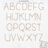 Stitch photo 3 of the 3-Color Bean Stitch Embroidery Font embroidery design