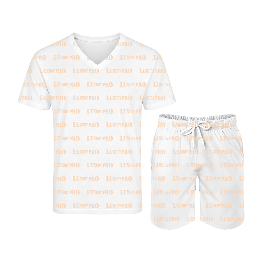 AOP CHR V Neck Short Sleeve + Universal Beach Pants Four Way Stretch