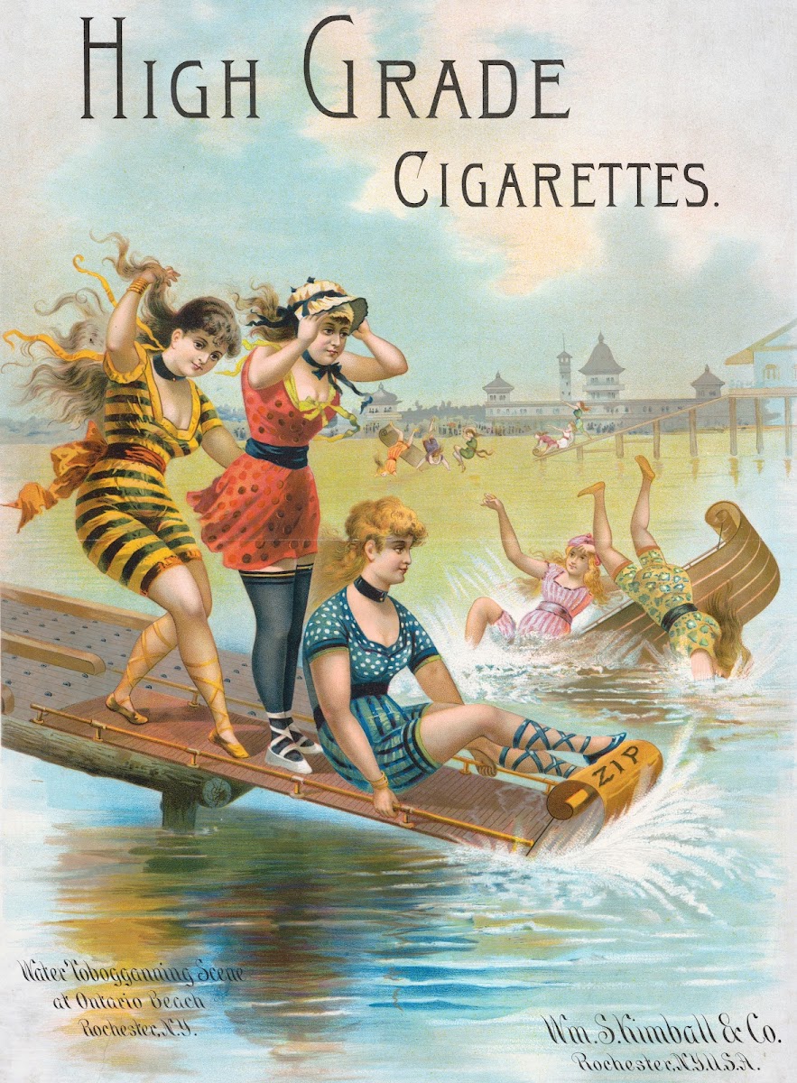 High grade cigarettes water tobagganning scence at Ontario Beach Rochester NY 18
