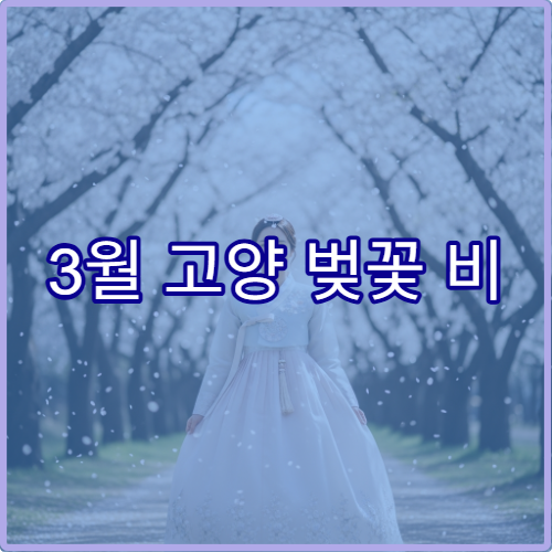 3월 고양 벚꽃 비 오는 날 대체 실내 카페 뷰 명소