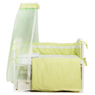 Bedding set for baby crib 7 el Twins Kids green