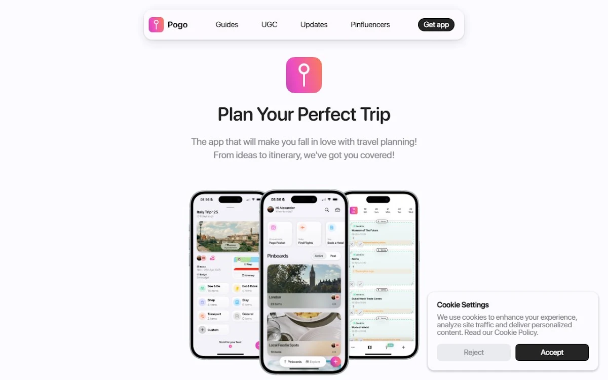 Captura de Pogo Travel