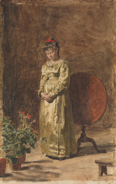 Young Girl Meditating 1877