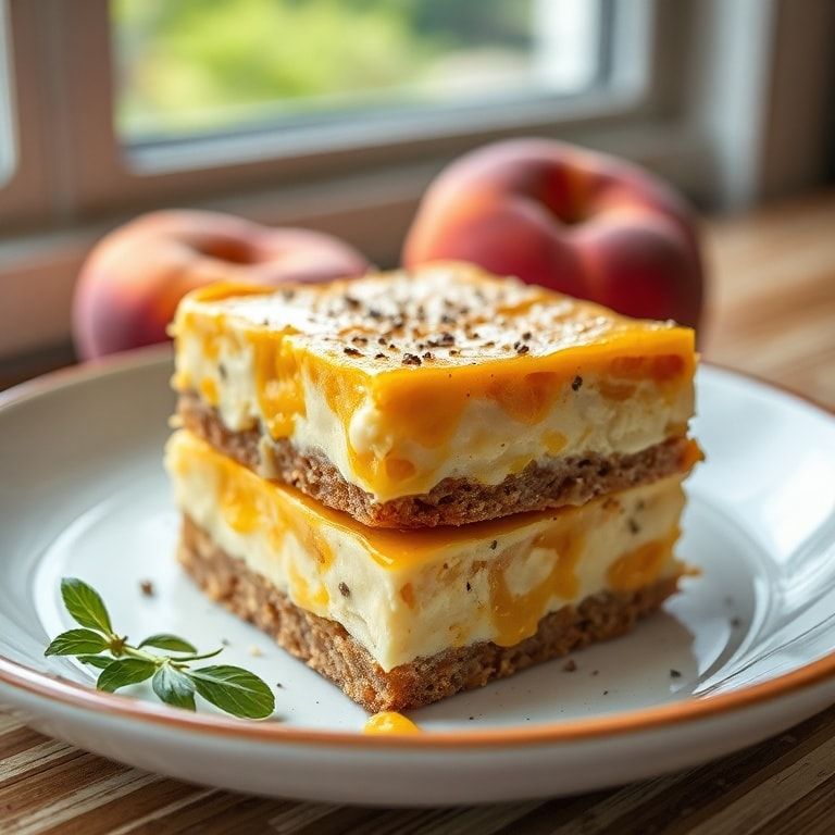 Peach Cheesecake Protein Bars Recipe – Easy Homemade Snack in 40 Minutes