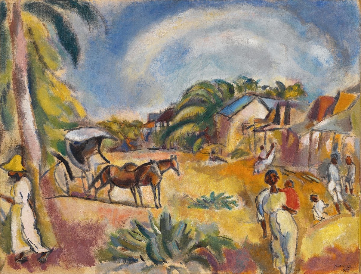 Landscape with Figures and Carriage 1915