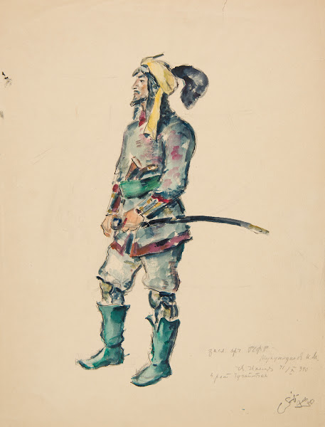 Aktor Kasim Konstanty Muchutdinowicz Muchutdinow 1896 1964 w kostiumie do roli T